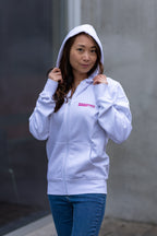 Zip Hoodie - weiß - unisex - RESPECT