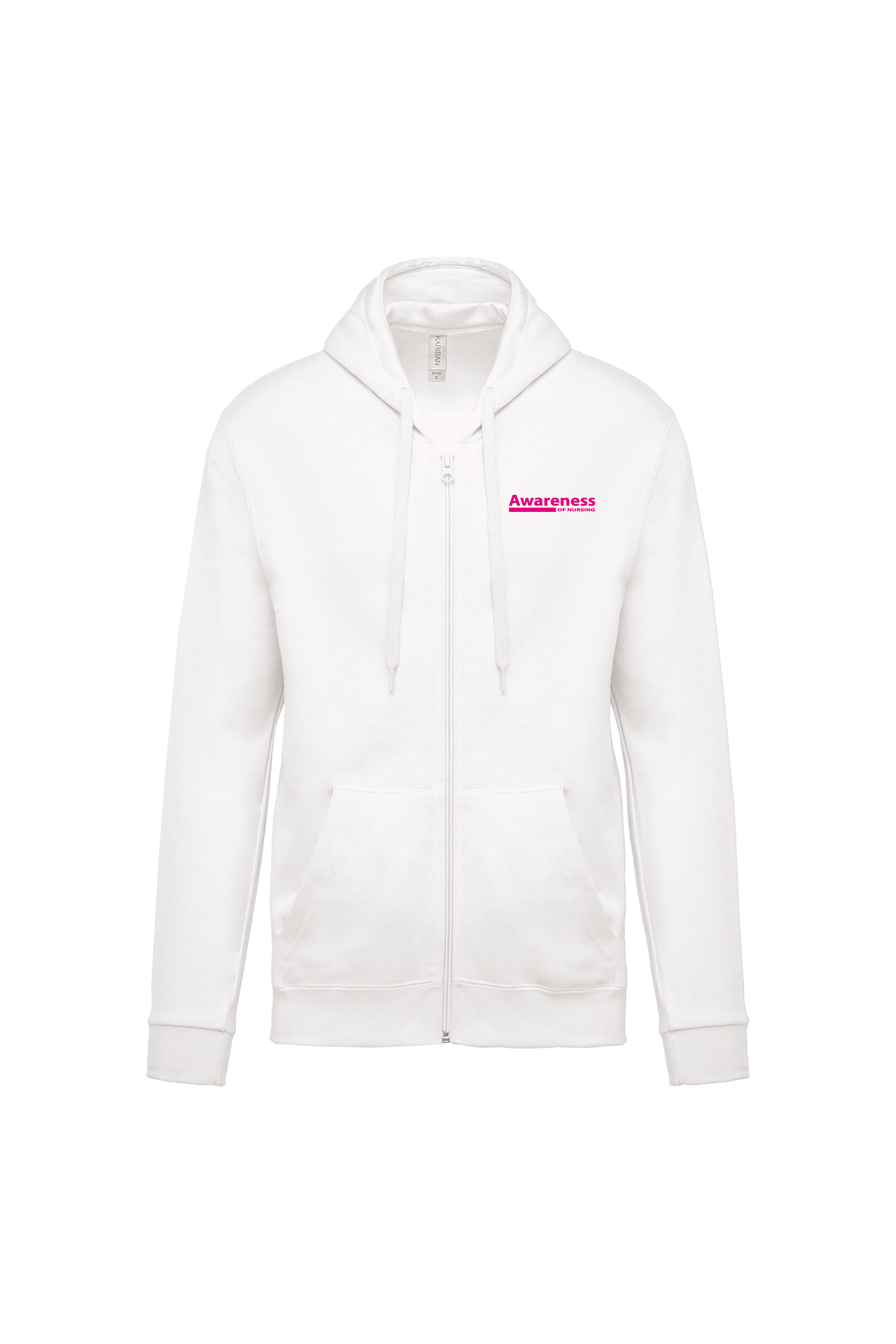 Zip Hoodie - weiß - unisex - RESPECT